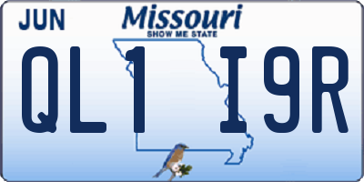 MO license plate QL1I9R