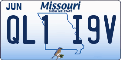 MO license plate QL1I9V