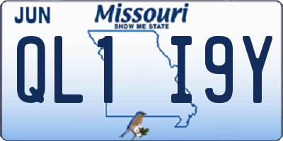 MO license plate QL1I9Y