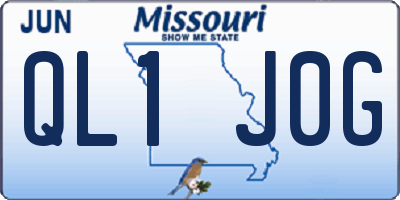 MO license plate QL1J0G