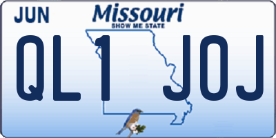 MO license plate QL1J0J