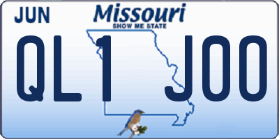 MO license plate QL1J0O