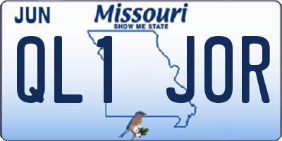 MO license plate QL1J0R