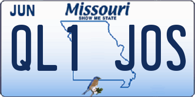 MO license plate QL1J0S