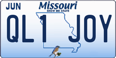MO license plate QL1J0Y
