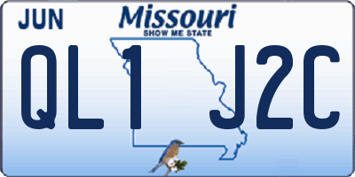MO license plate QL1J2C