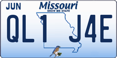 MO license plate QL1J4E
