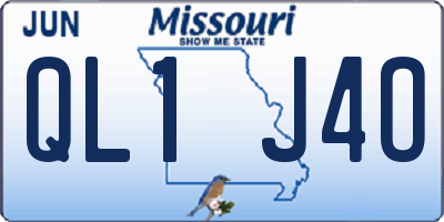 MO license plate QL1J4O