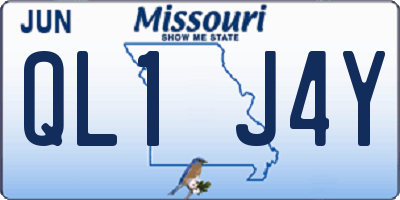 MO license plate QL1J4Y