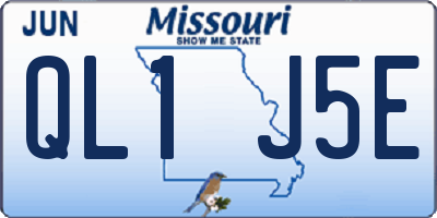 MO license plate QL1J5E