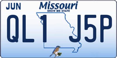 MO license plate QL1J5P