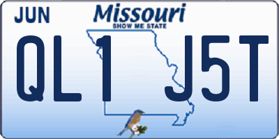 MO license plate QL1J5T