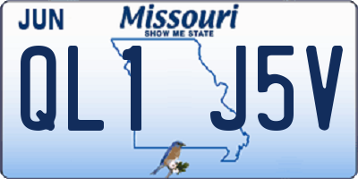 MO license plate QL1J5V