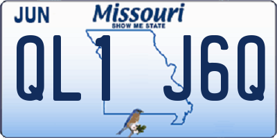 MO license plate QL1J6Q