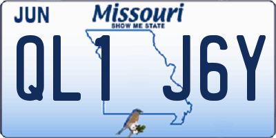 MO license plate QL1J6Y