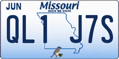 MO license plate QL1J7S