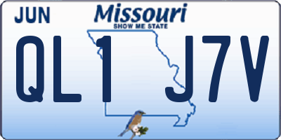 MO license plate QL1J7V