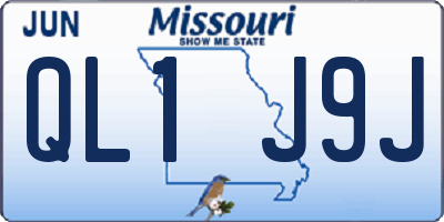 MO license plate QL1J9J