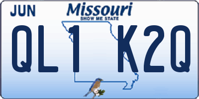 MO license plate QL1K2Q