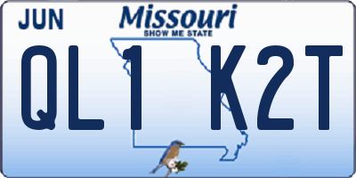MO license plate QL1K2T