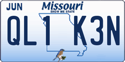 MO license plate QL1K3N