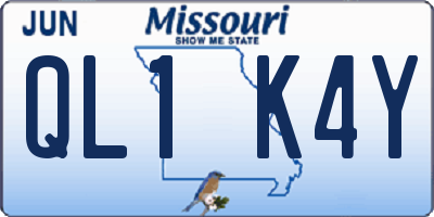 MO license plate QL1K4Y