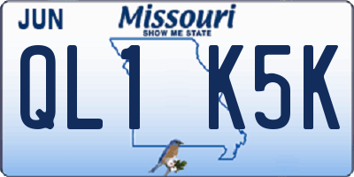 MO license plate QL1K5K