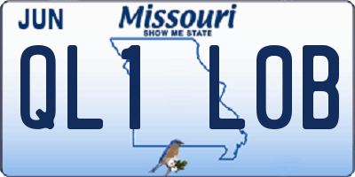 MO license plate QL1L0B
