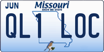 MO license plate QL1L0C
