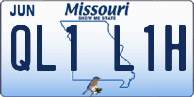 MO license plate QL1L1H