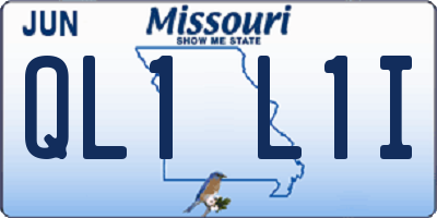 MO license plate QL1L1I