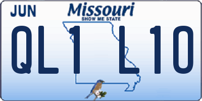 MO license plate QL1L1O
