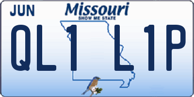 MO license plate QL1L1P