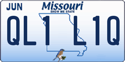 MO license plate QL1L1Q