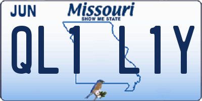 MO license plate QL1L1Y
