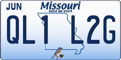 MO license plate QL1L2G