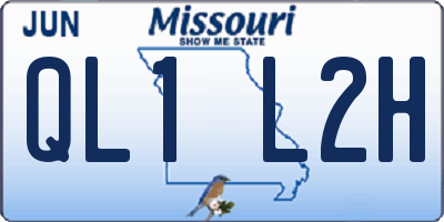 MO license plate QL1L2H