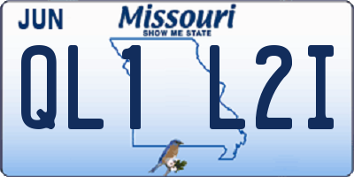 MO license plate QL1L2I