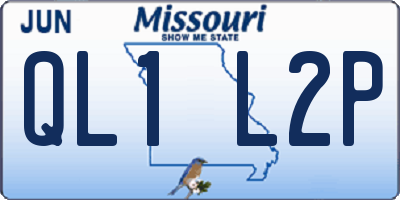 MO license plate QL1L2P