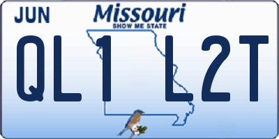 MO license plate QL1L2T