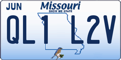 MO license plate QL1L2V