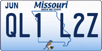 MO license plate QL1L2Z