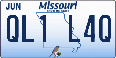 MO license plate QL1L4Q