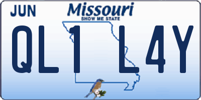 MO license plate QL1L4Y
