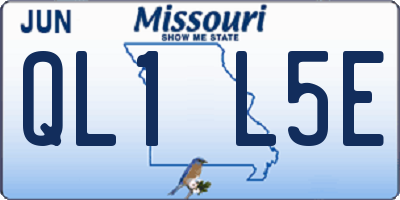 MO license plate QL1L5E