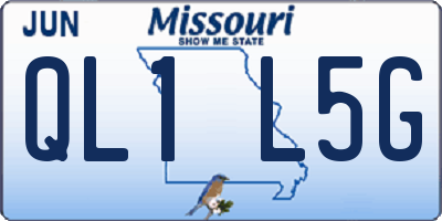 MO license plate QL1L5G