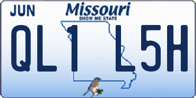 MO license plate QL1L5H