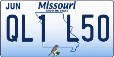 MO license plate QL1L5O