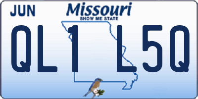 MO license plate QL1L5Q