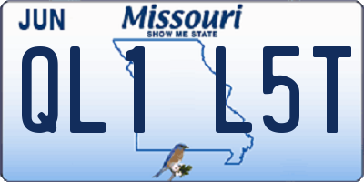 MO license plate QL1L5T